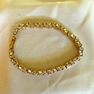 Birthstone-color tennis bracelet April